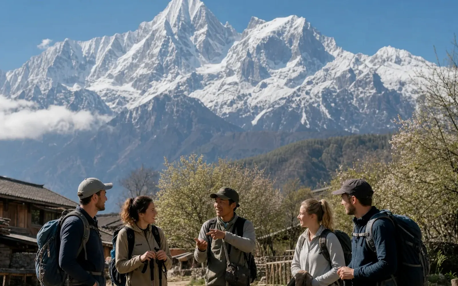 Haba Village to Haba Base Camp on the 4-Day Haba Village Hiking Tour from Lijiang Haba Village to Haba Base Camp on the 4-Day Haba Village Hiking Tour from Lijiang