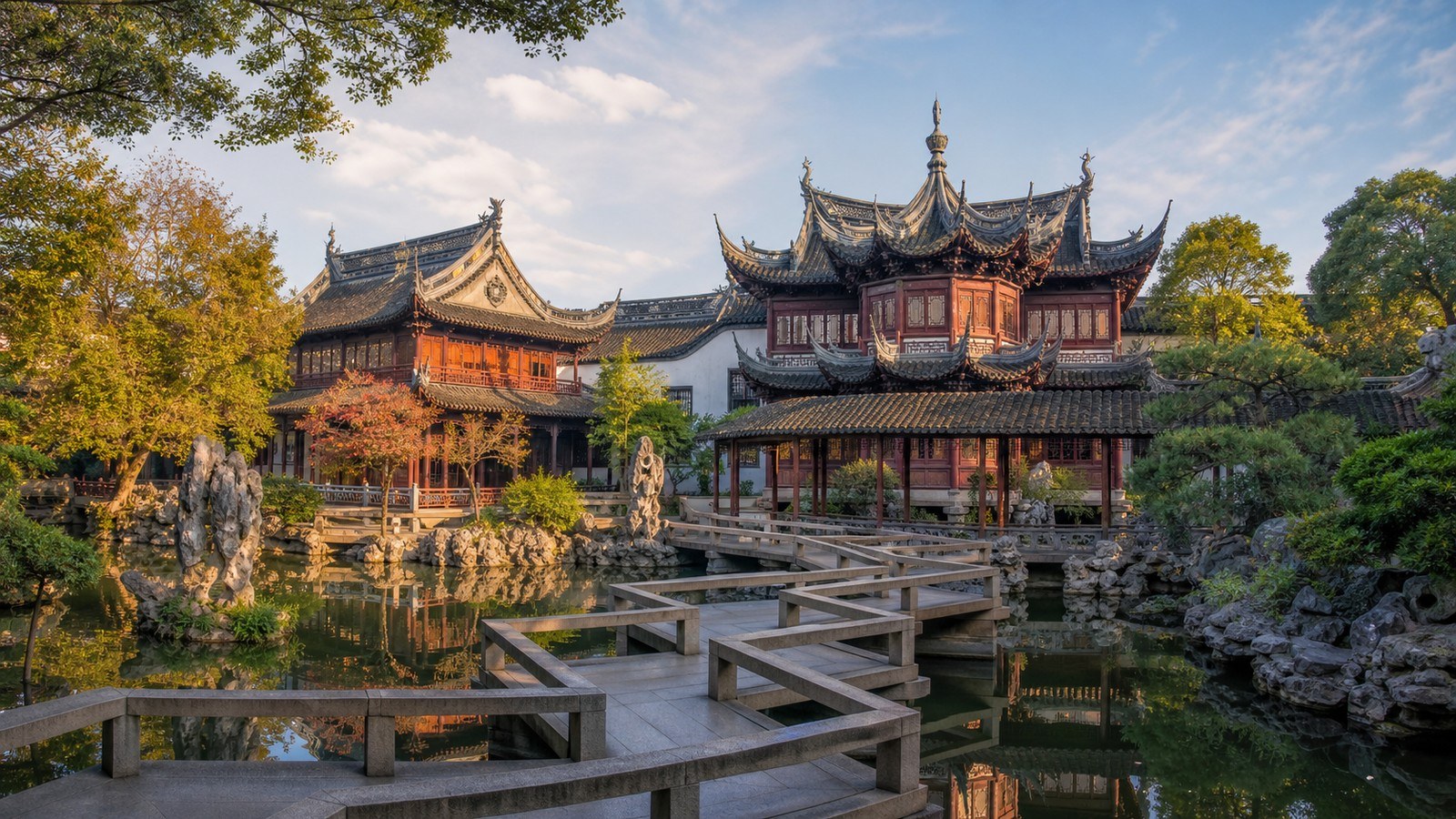 Yu Garden in Shanghai; Shanghai City Tour, Day 2 of 8-Day Shanghai Xi'an Beijing Best of China Small Group Tour