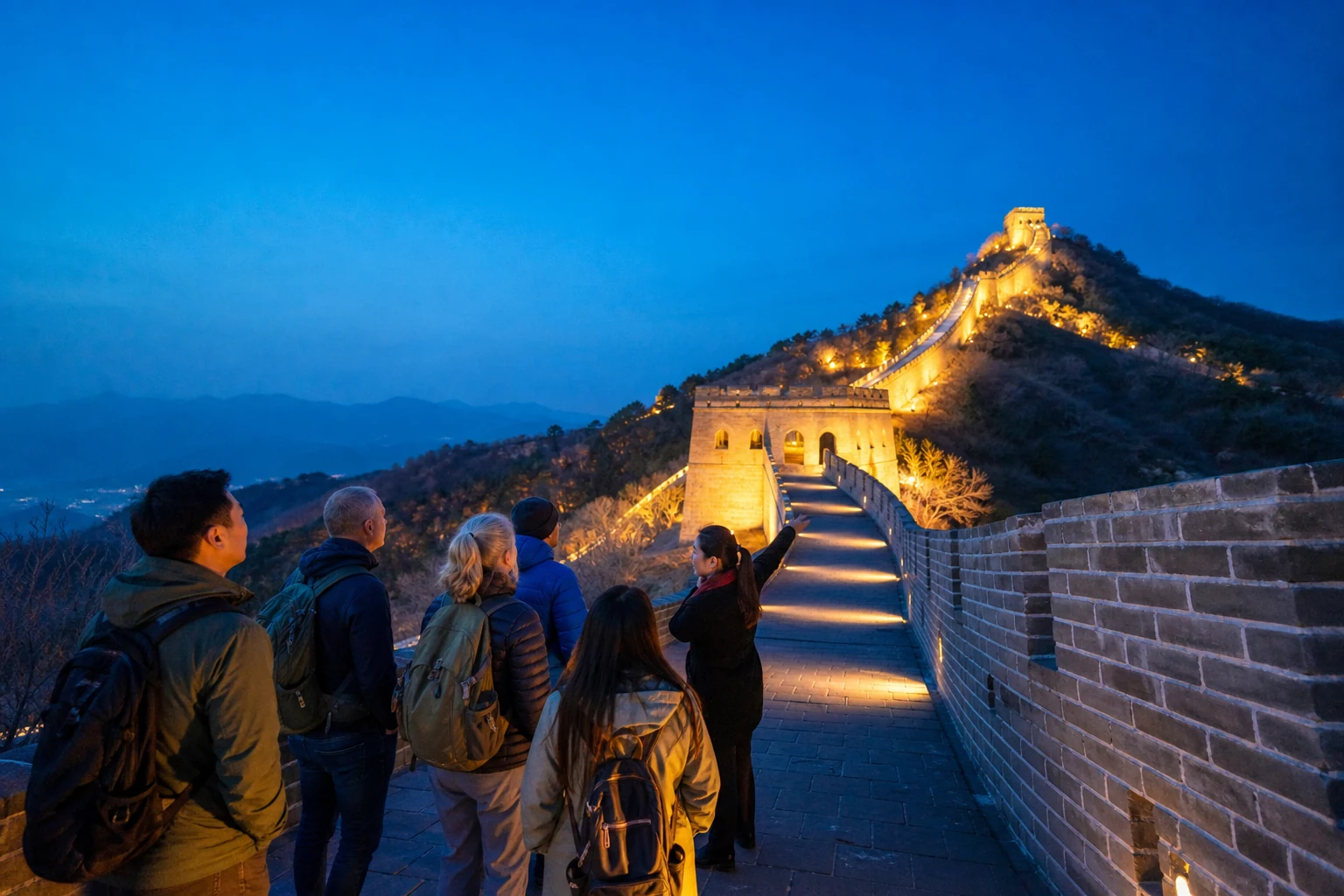 Great Wall Night on the 5-Day Beijing Highlights & Great Wall Night Tour Great Wall Night on the 5-Day Beijing Highlights & Great Wall Night Tour