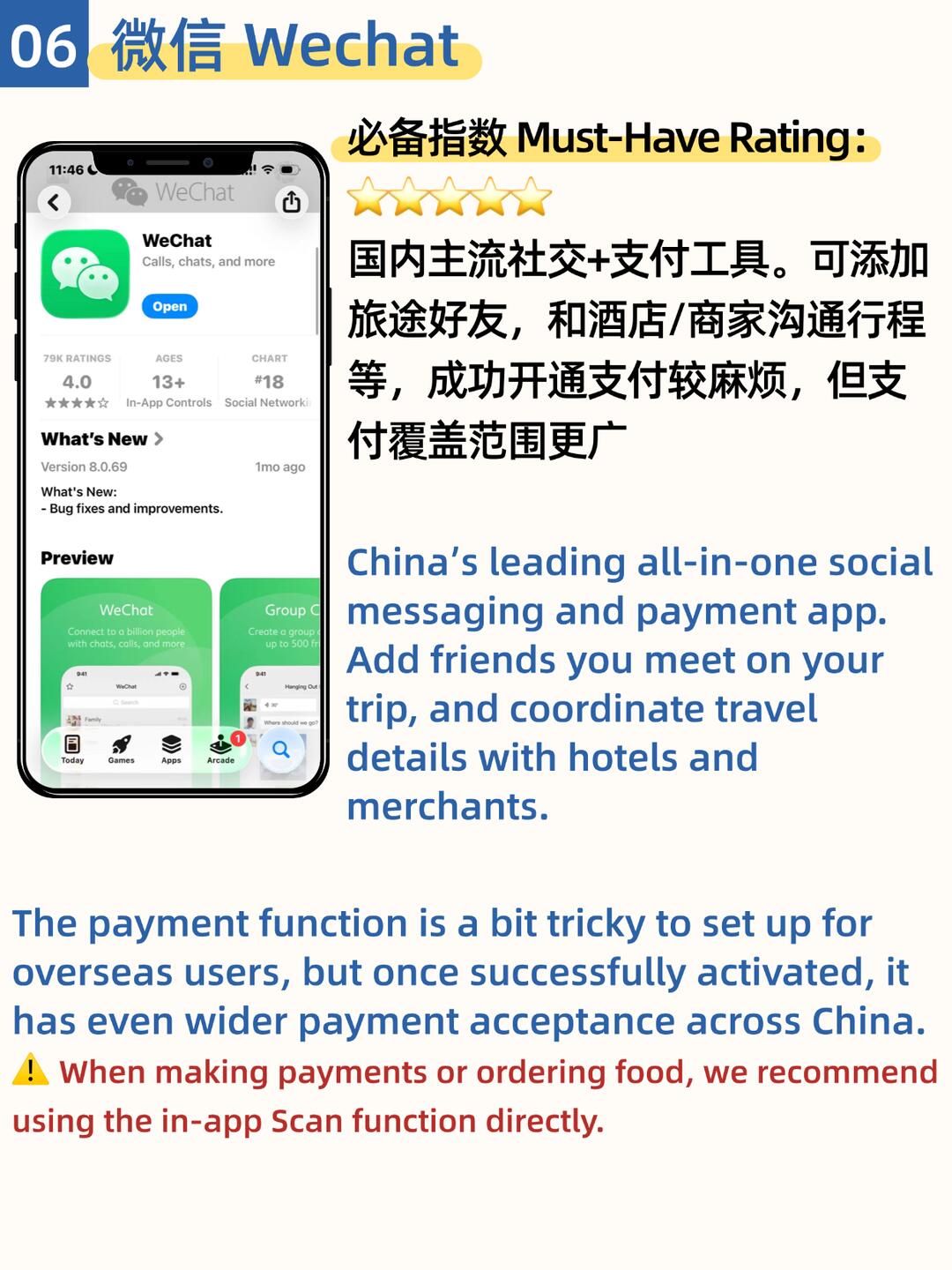 WeChat app overview for China travelers