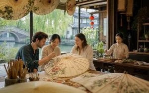 1-Day Hangzhou Oil-Paper Umbrella, TCM Museum & Food Tour