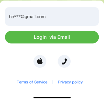 Nihao China login screen showing Login via Email and Apple or phone login options