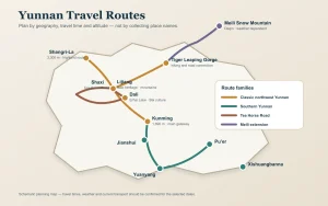 Yunnan Travel Map: Routes, Train Times and Regional Distances