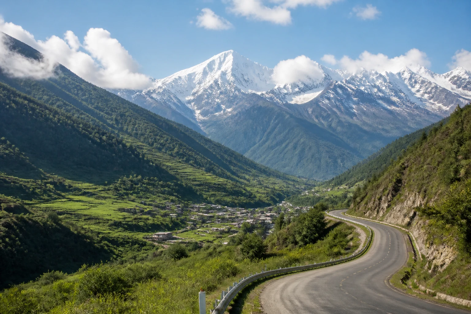 Scenery for Kathmandu – Nepal Border — 8-Day Kathmandu to Lhasa Overland Group Tour with Everest