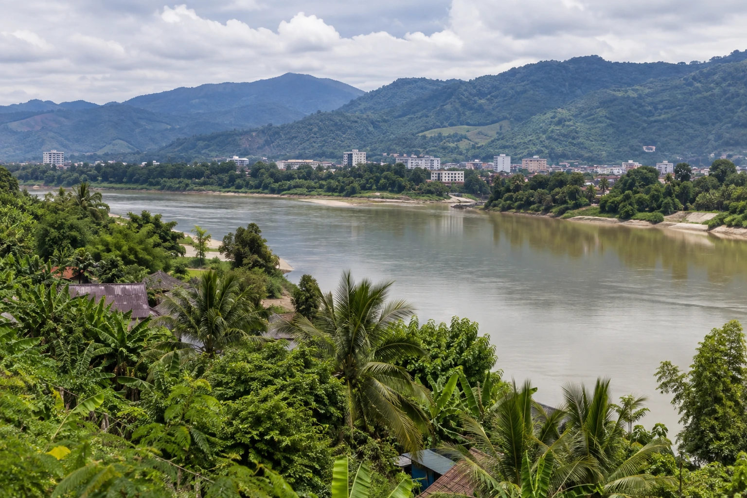 The Lancang River beside Jinghong