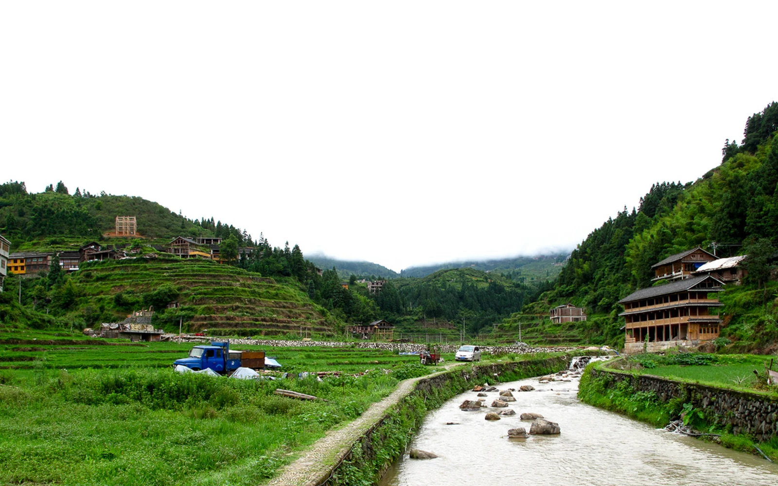 Zhaoxing village before departure from the Congjiang area
