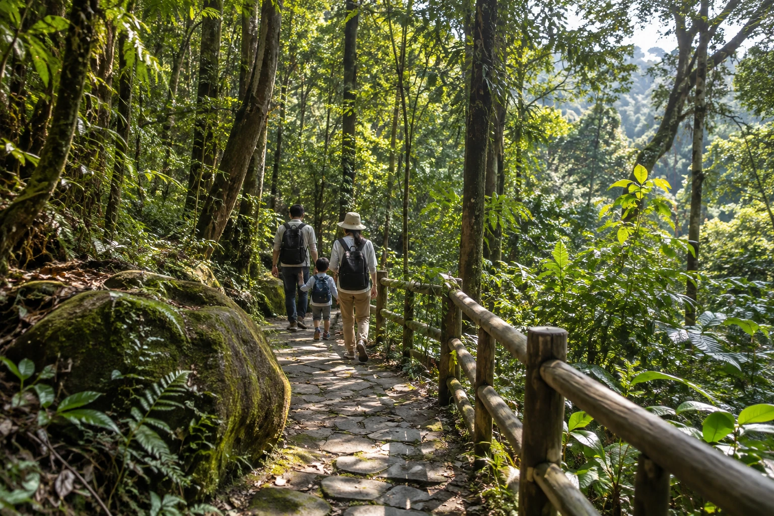 A shaded woodland path near Pu’er