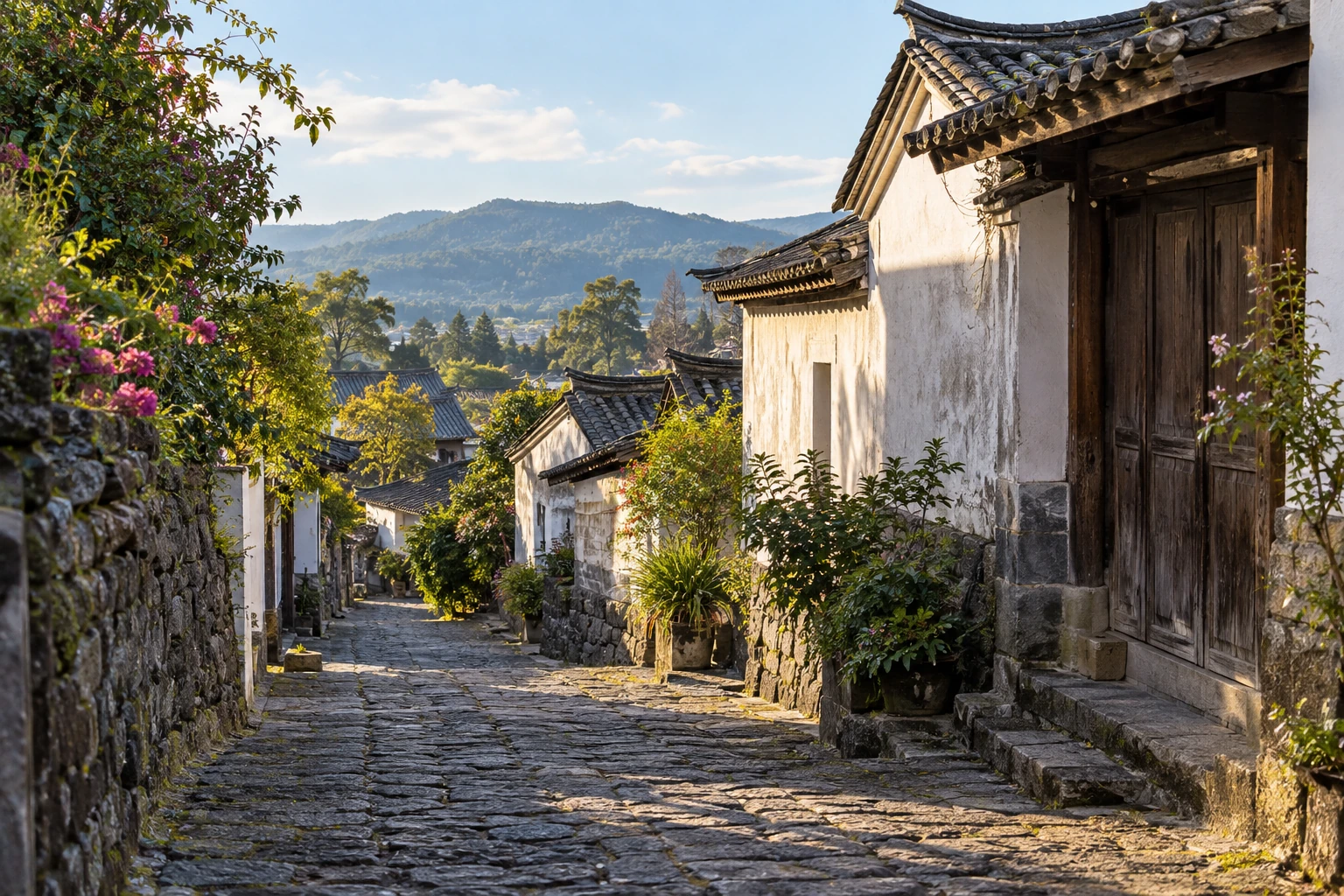 A stone lane in Heshun near Tengchong