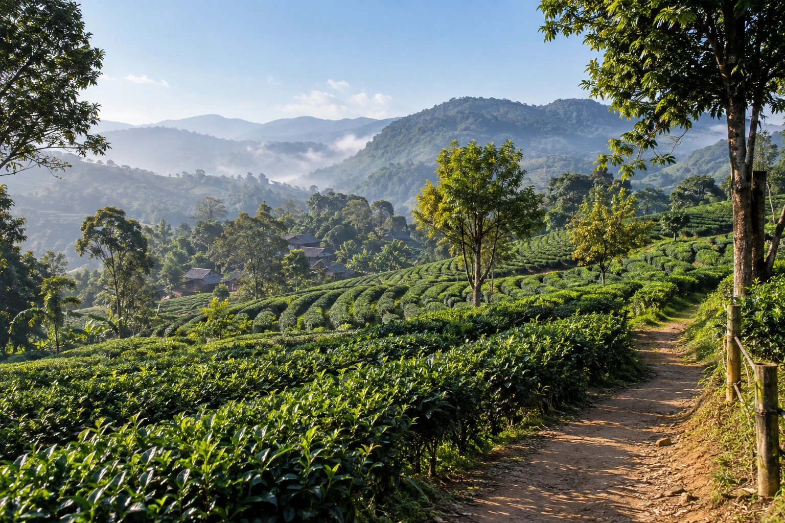 Tea-growing hills near Pu’er
