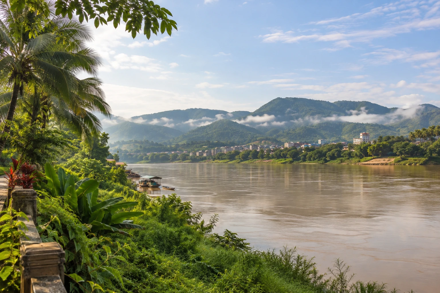 The Lancang River beside Jinghong