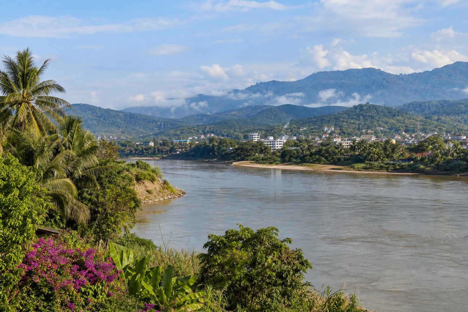 The Lancang River beside Jinghong