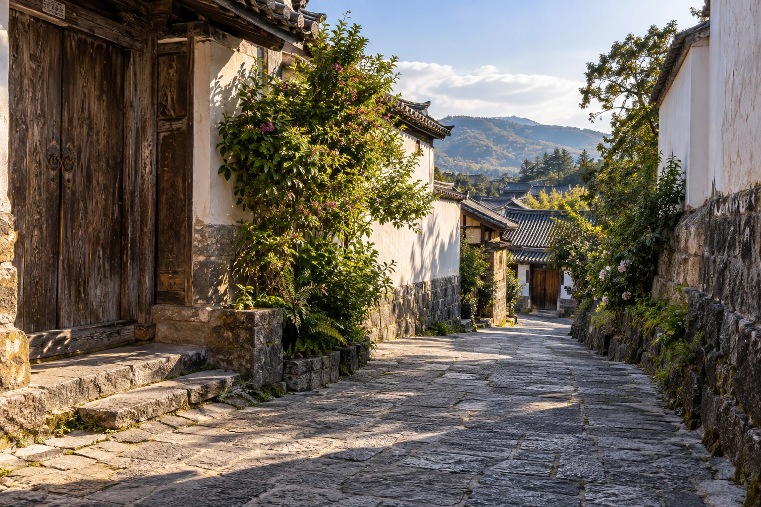 A stone lane in Heshun near Tengchong