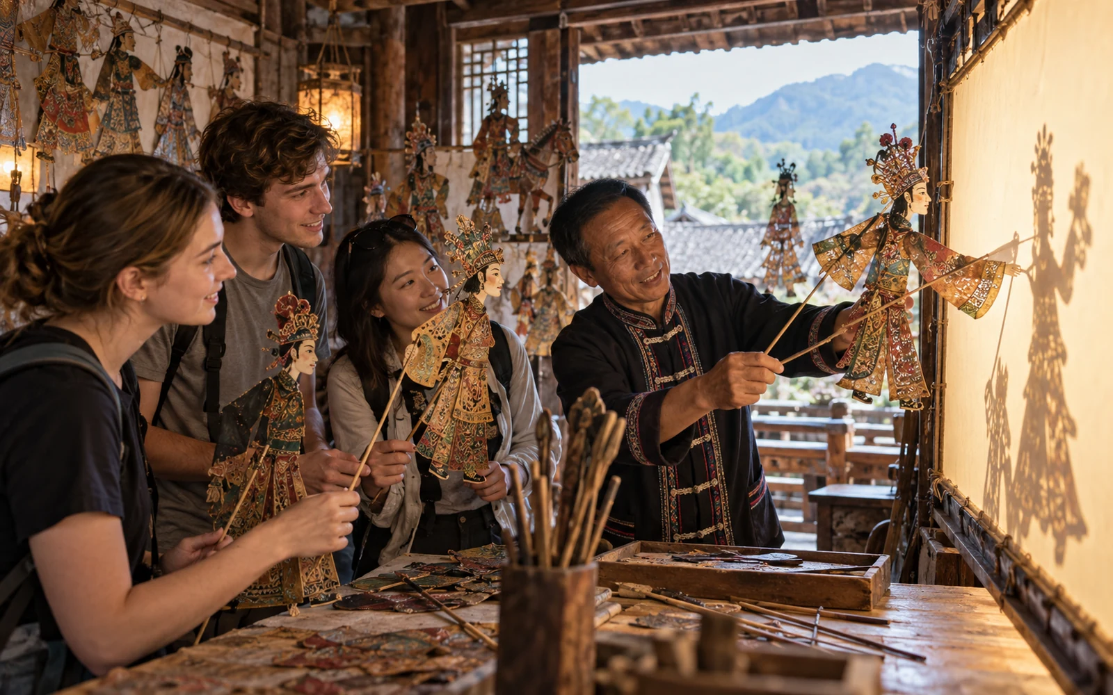 Tengchong History and Gudong Shadow Puppets on the 6-Day Gaoligong Mountains & Tengchong Natural Science Study Tour