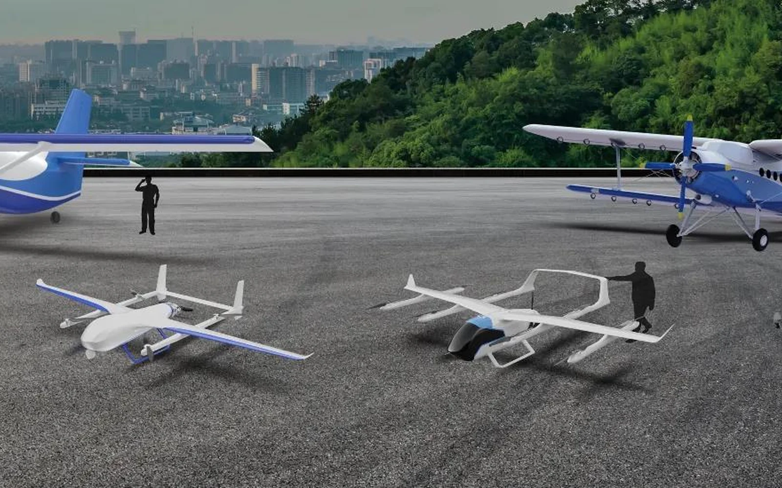 Light aircraft and unmanned-aircraft systems