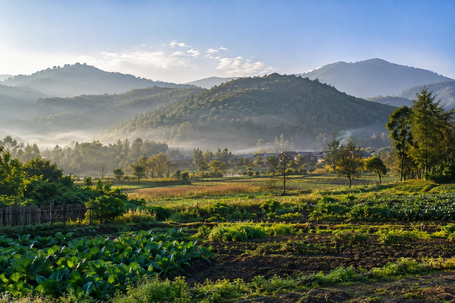 Green countryside near Tengchong
