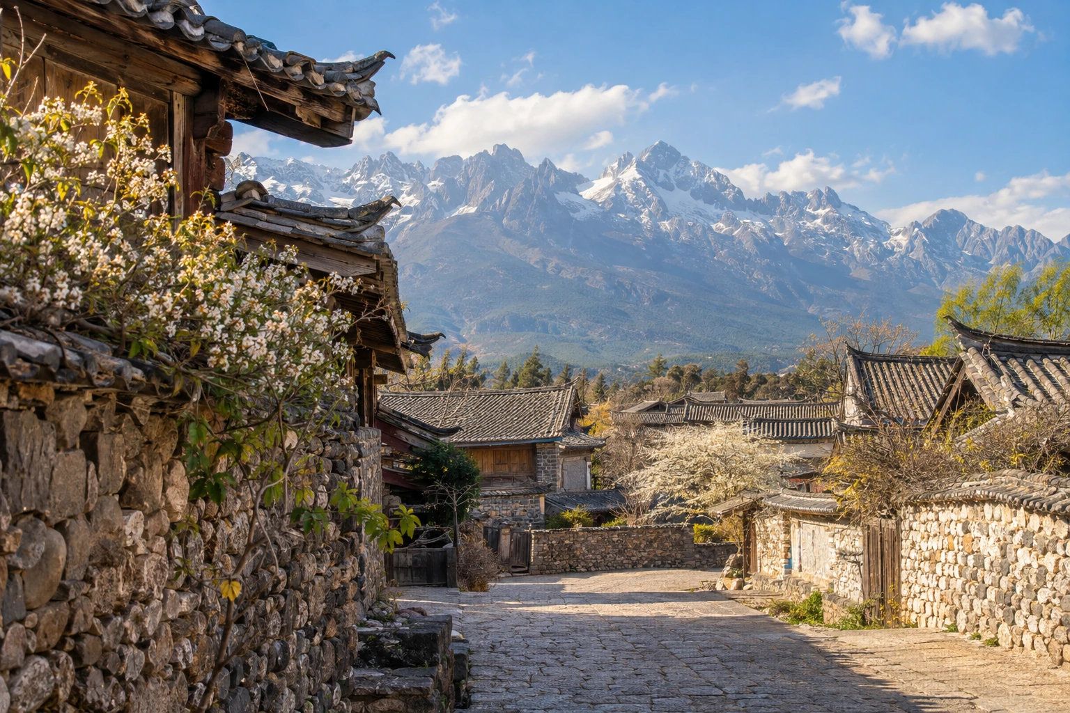 A quiet lane in Baisha near Lijiang