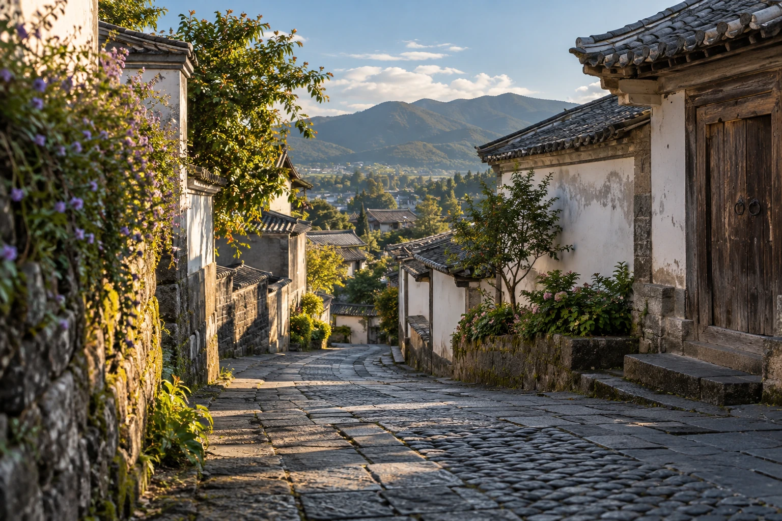 A stone lane in Heshun near Tengchong