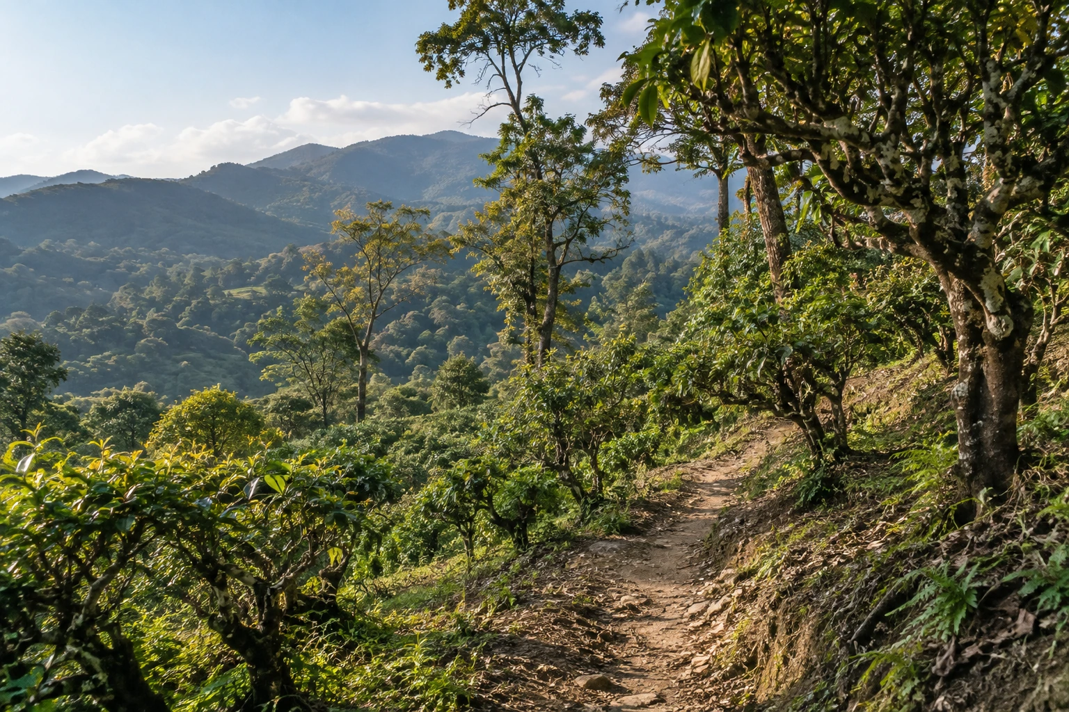 Tea trees on Nannuo Mountain in Xishuangbanna