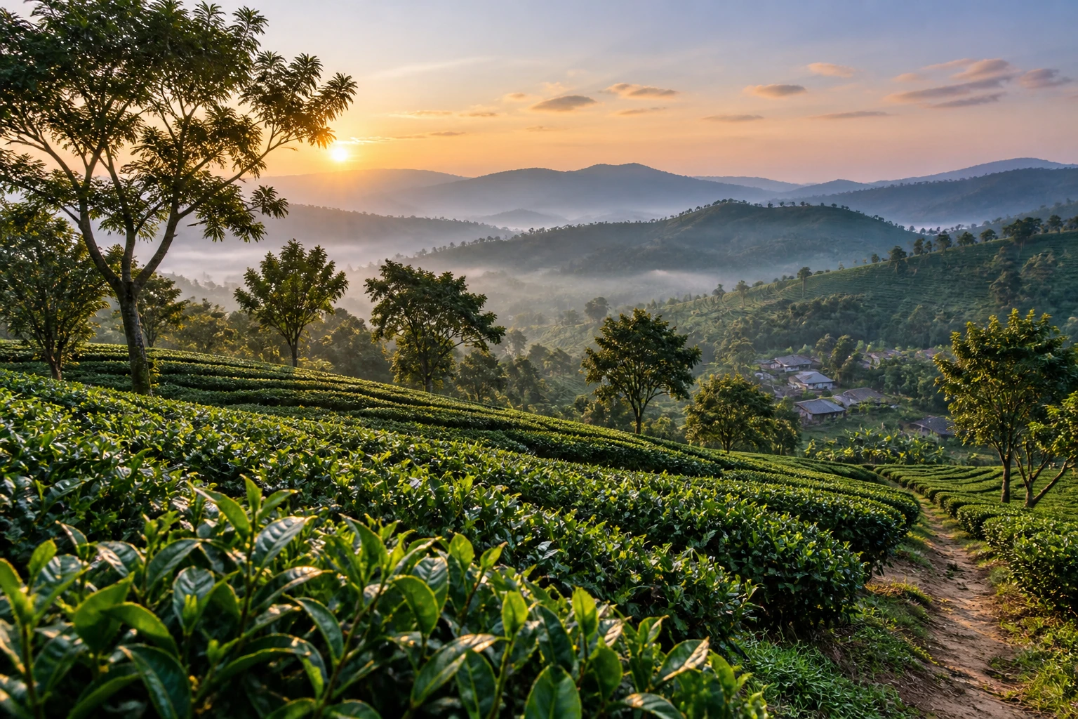 Tea-growing hills near Pu’er