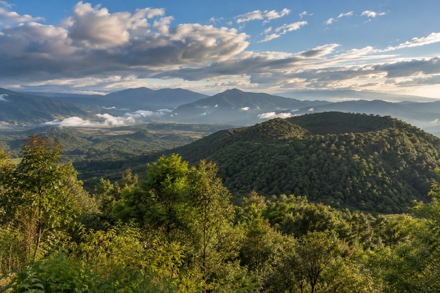 Forested Gaoligong foothills in western Yunnan