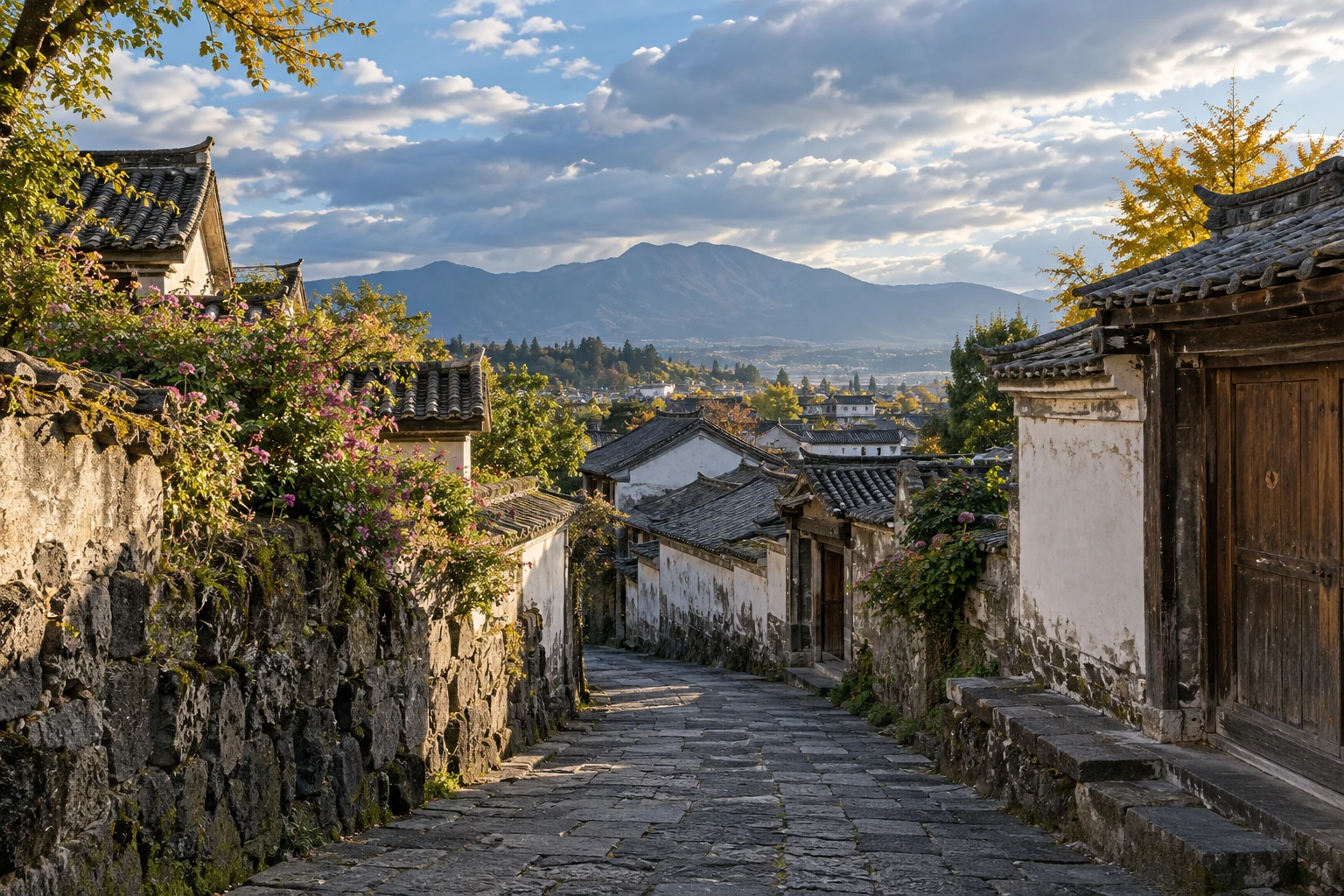 A stone lane in Heshun near Tengchong