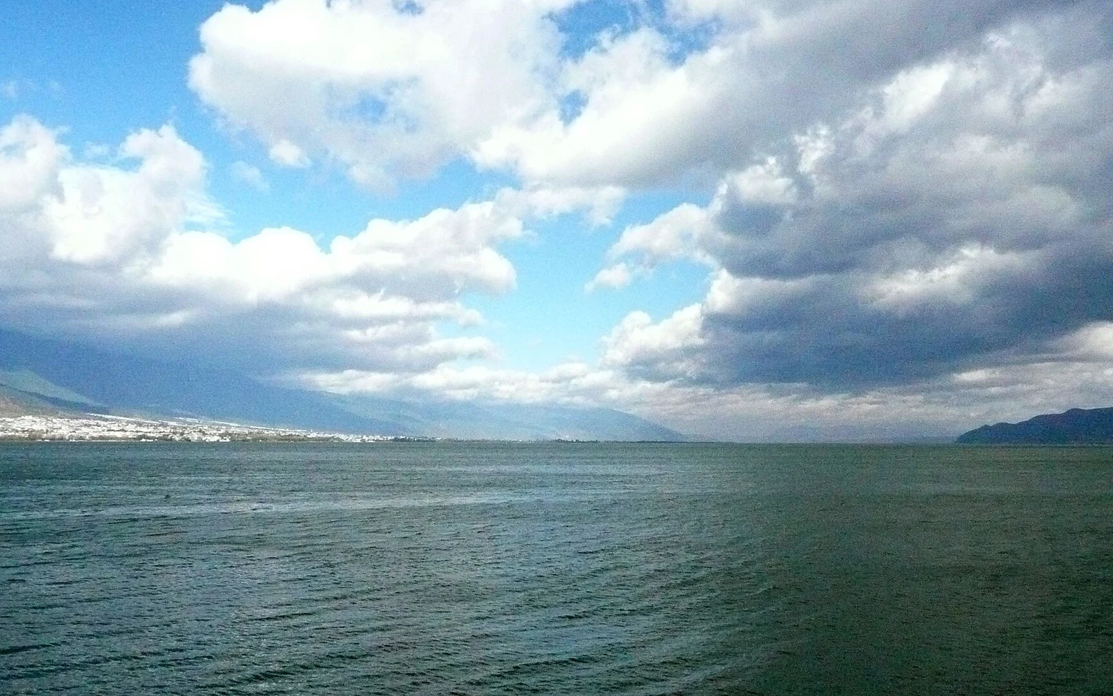 Clouds above Erhai Lake and the Cangshan Mountains