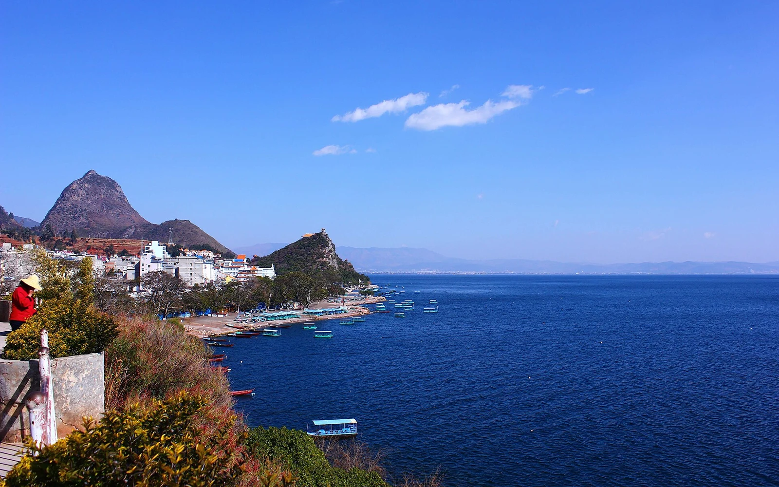 Luchong lakeshore beside Fuxian Lake