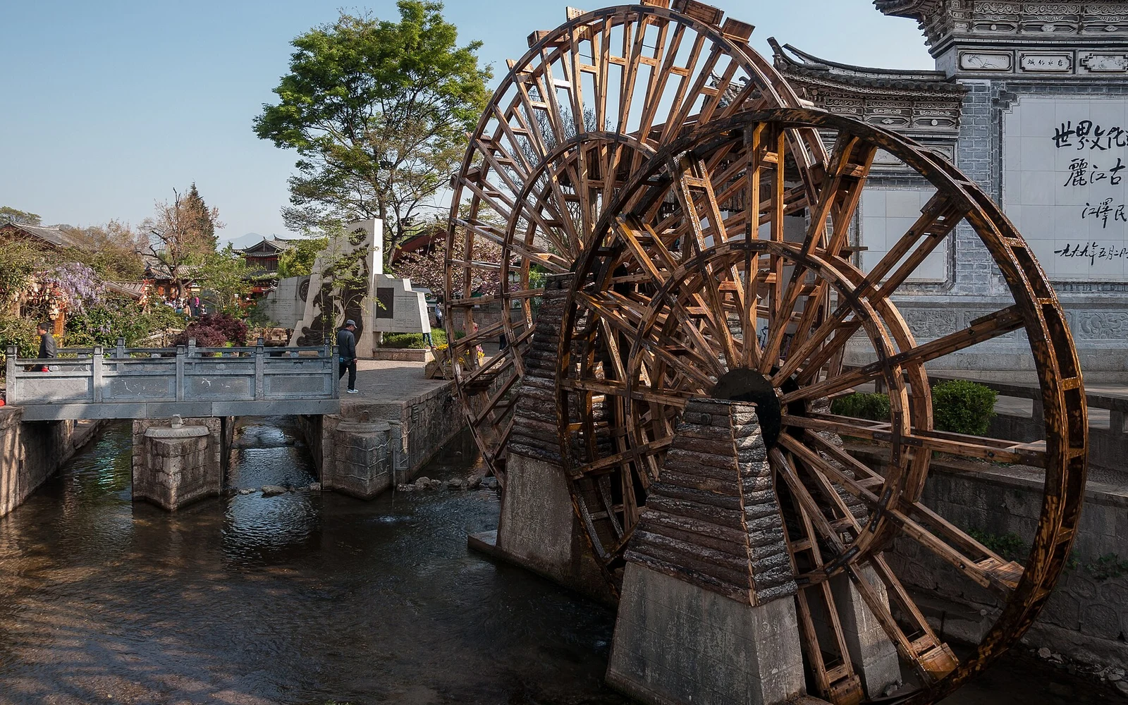 Wooden waterwheels in Lijiang Old Town