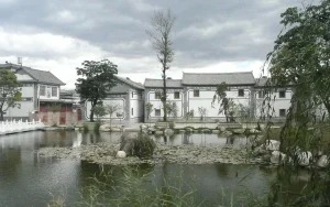 Bai-style buildings beside water in Xizhou