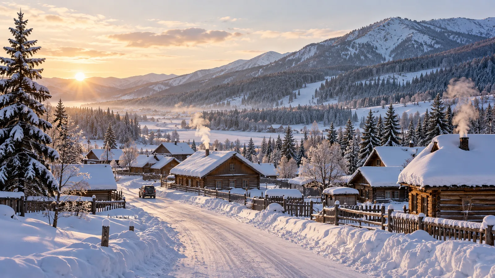 AI-generated illustration: altay winter photography journey.