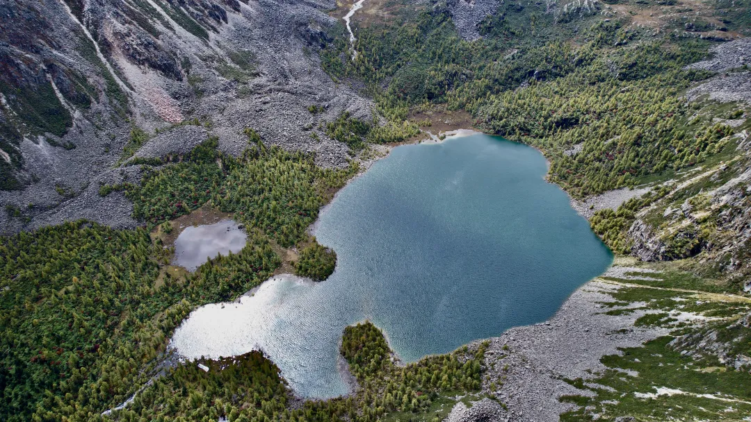 Hulu Lake viewed from above