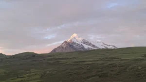 Evening mountain light in the Genyen region