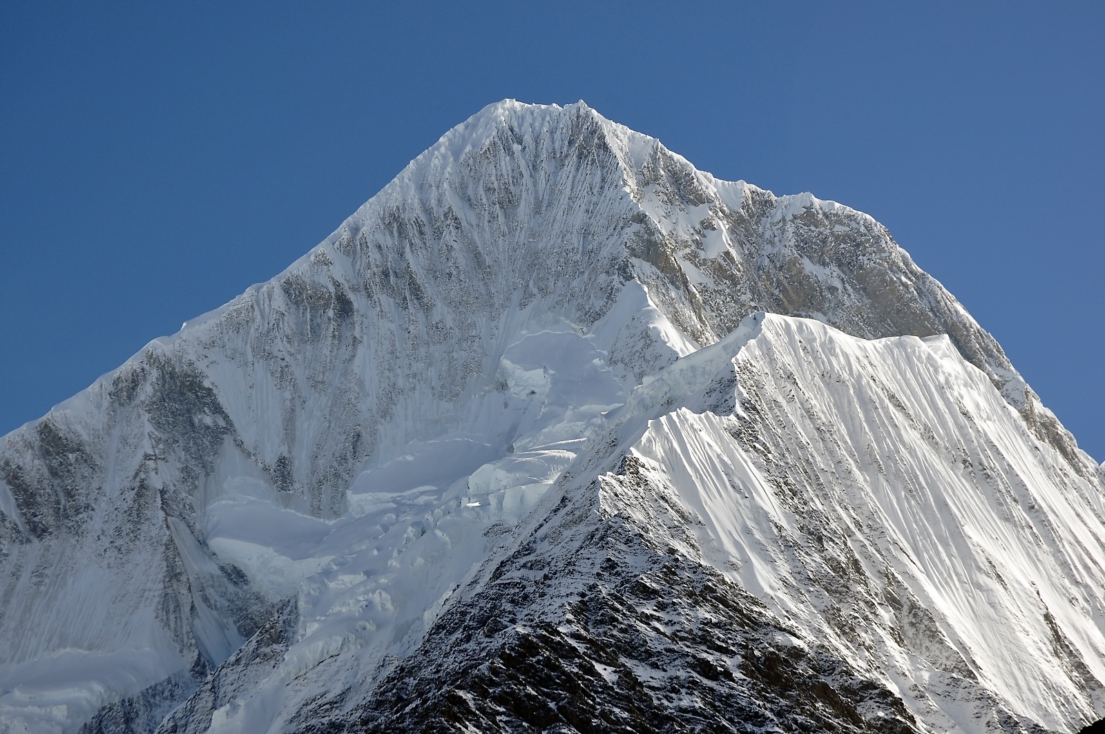 The Mount Gongga summit range seen from the west
