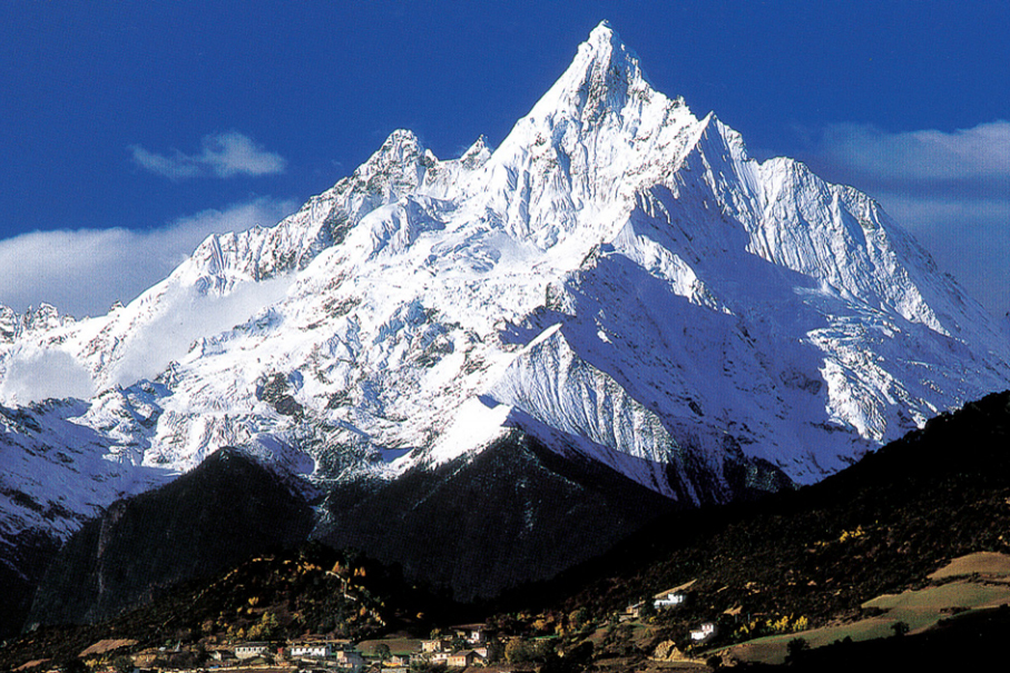 Snow-covered Meili mountain range