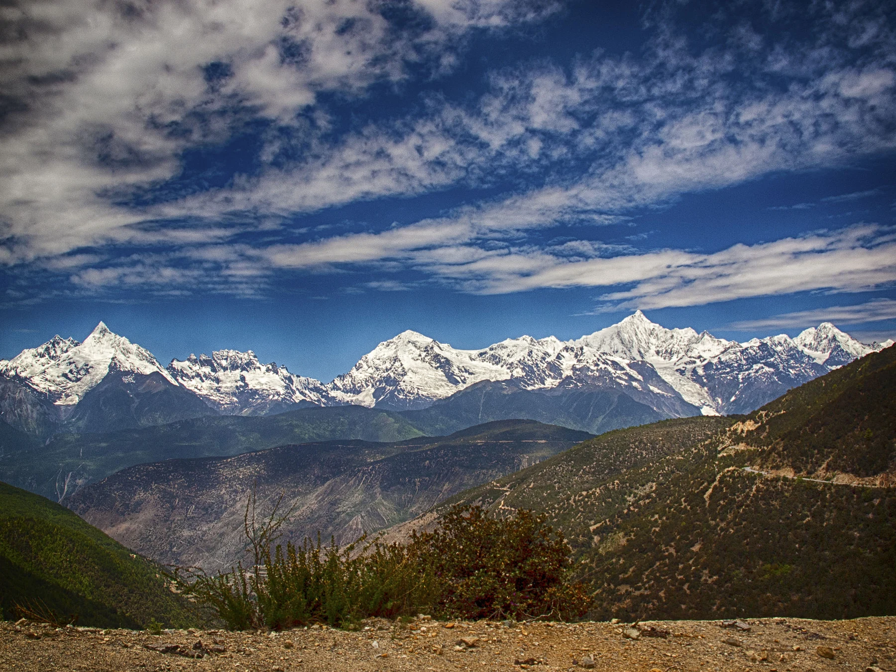 Meili Snow Mountains viewed from the Deqin area