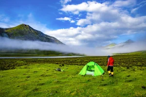 A mountain camp on the Mosika route