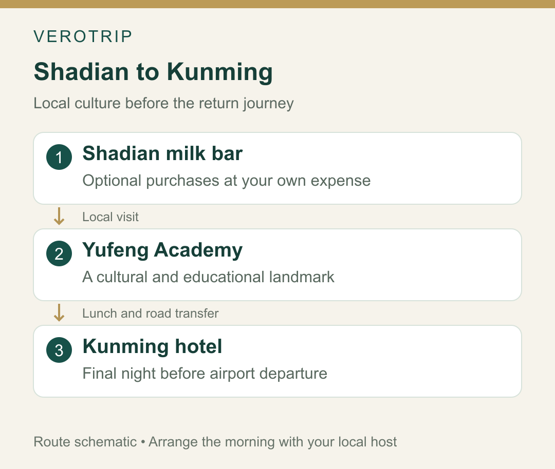 Leave time for Shadian’s local culture before the road journey back to Kunming.