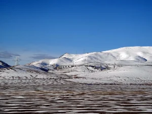 Plateau landscape on the approach to Golmud