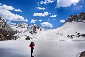 A snowy mountain basin in northern Sichuan