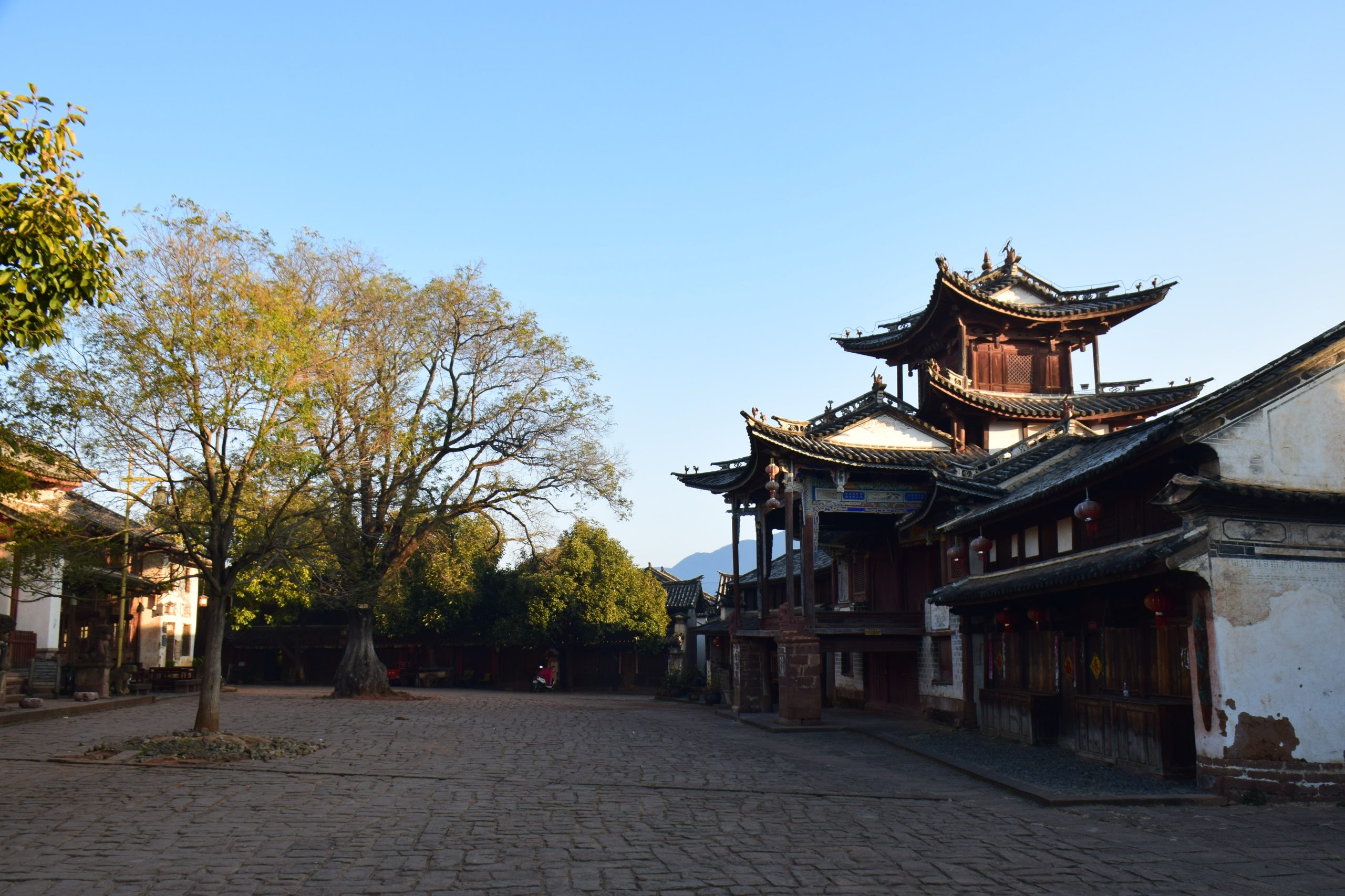 The traditional theatre beside the square in Shaxi