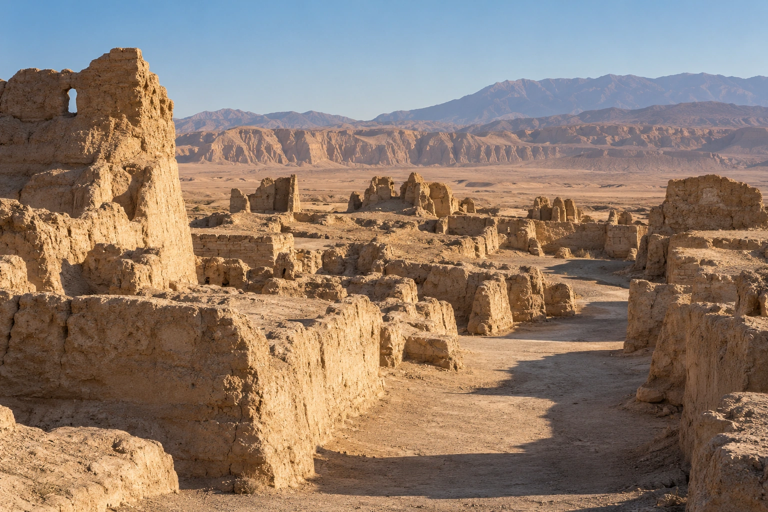 Earthen archaeological ruins in the Jiaohe area near Turpan illustration Illustration of Earthen archaeological ruins in the Jiaohe area near Turpan